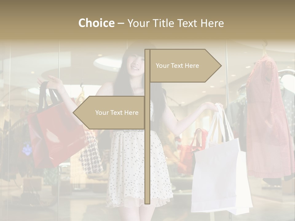 Bag Smile Standing PowerPoint Template