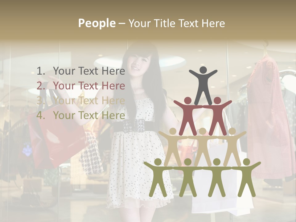 Bag Smile Standing PowerPoint Template