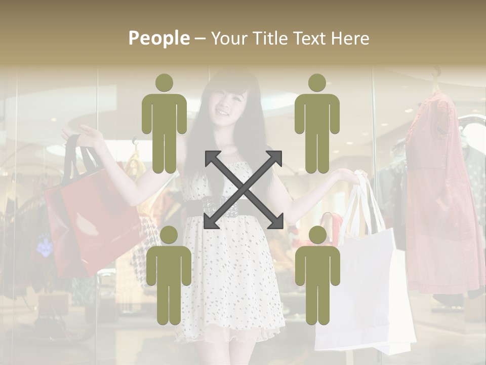 Bag Smile Standing PowerPoint Template
