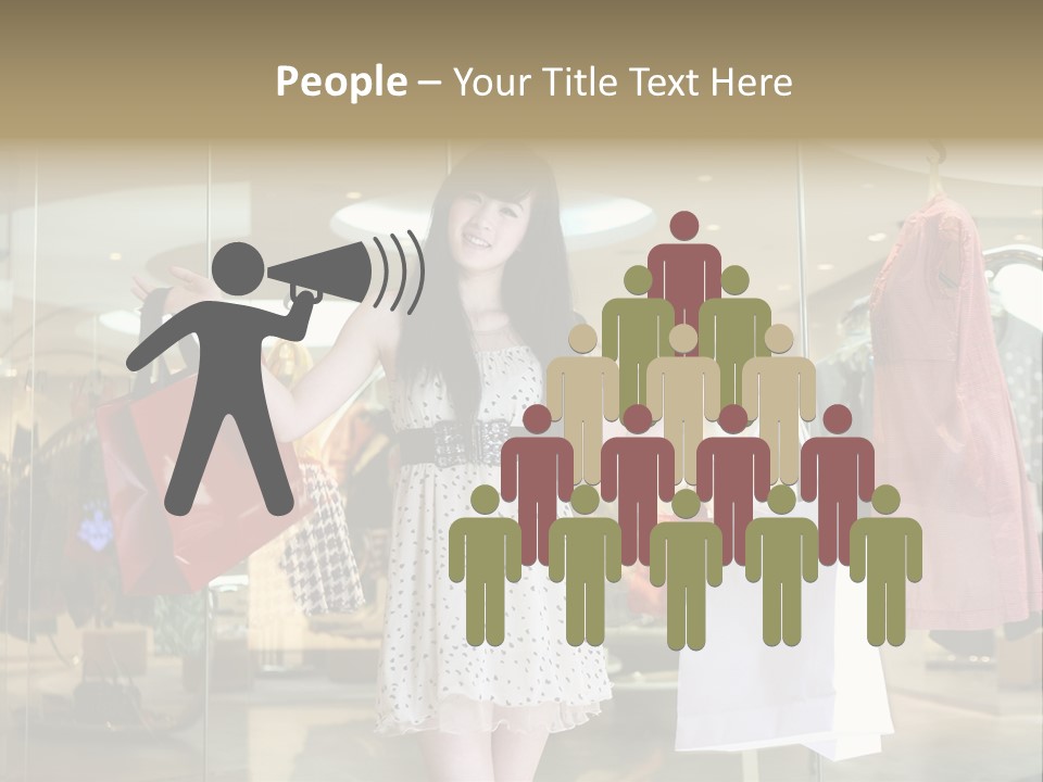 Bag Smile Standing PowerPoint Template