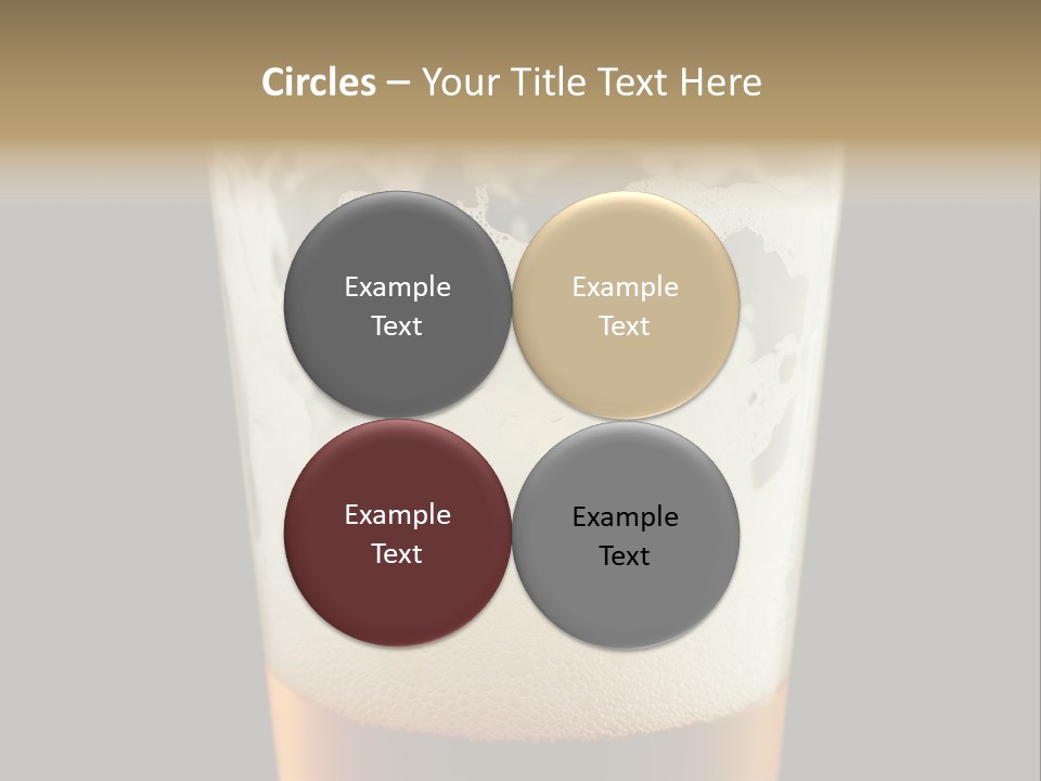 Transparent Beer Yellow PowerPoint Template