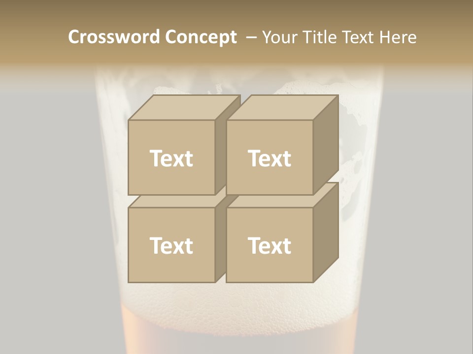 Transparent Beer Yellow PowerPoint Template