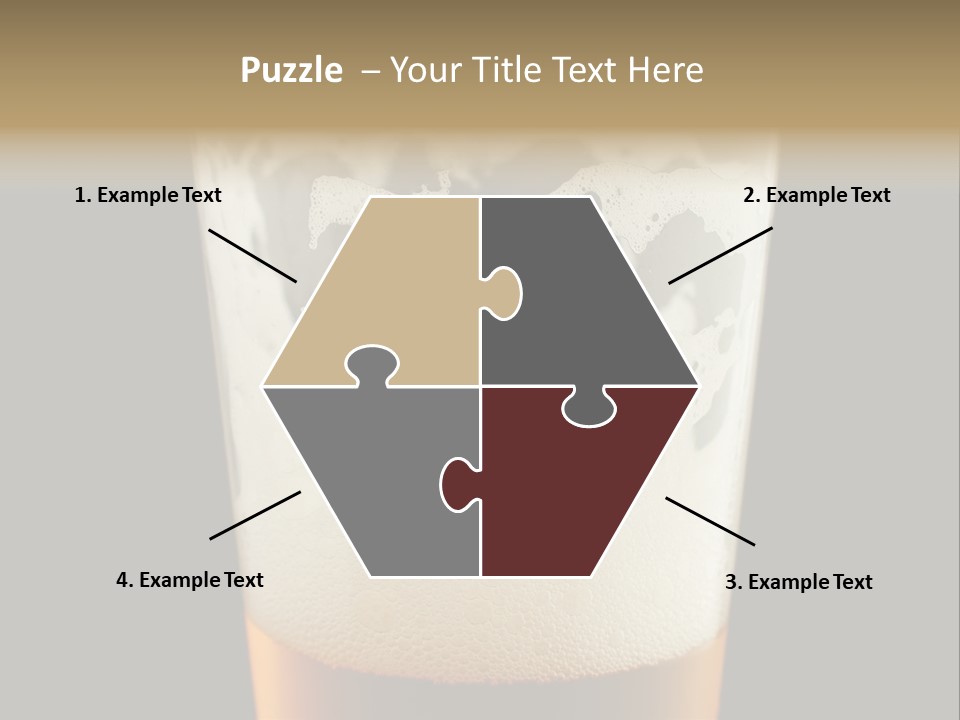 Transparent Beer Yellow PowerPoint Template