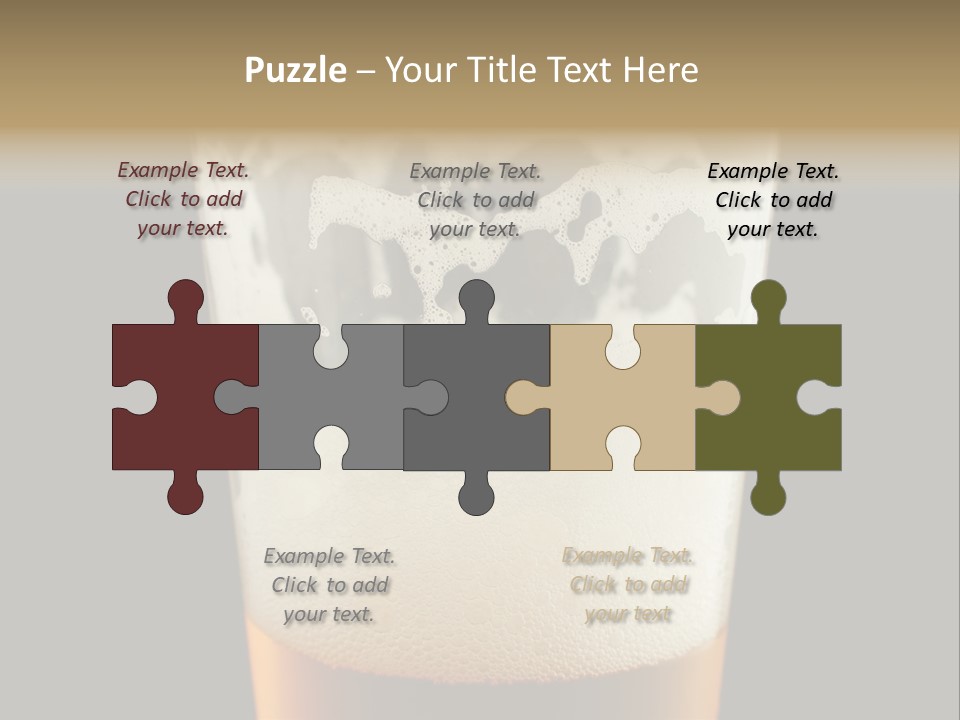 Transparent Beer Yellow PowerPoint Template