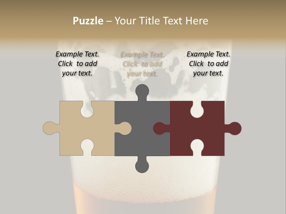 Transparent Beer Yellow PowerPoint Template
