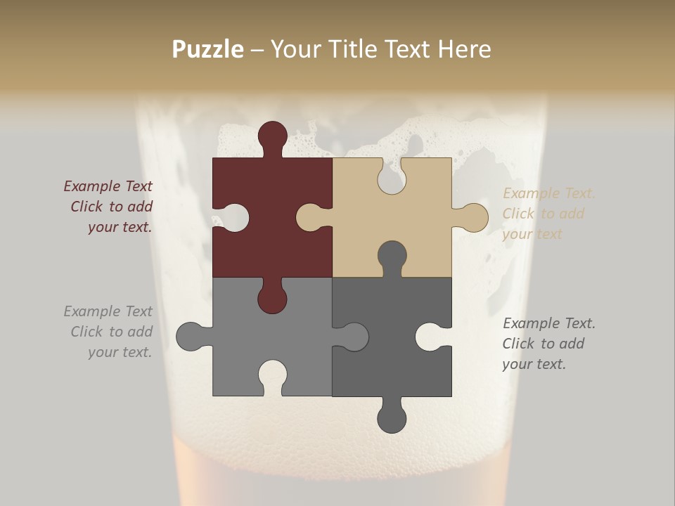 Transparent Beer Yellow PowerPoint Template