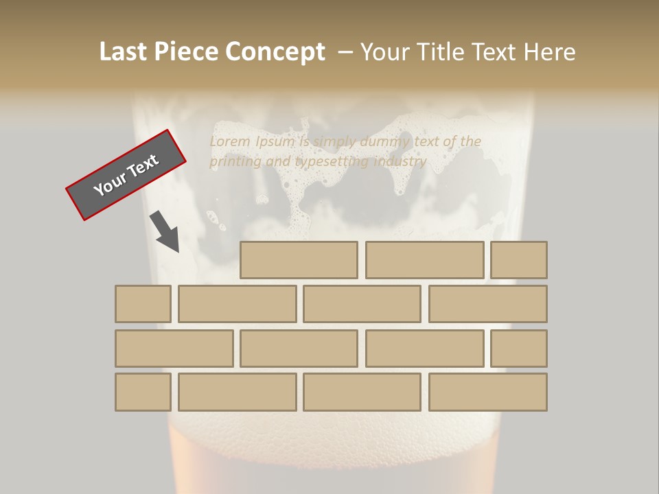 Transparent Beer Yellow PowerPoint Template
