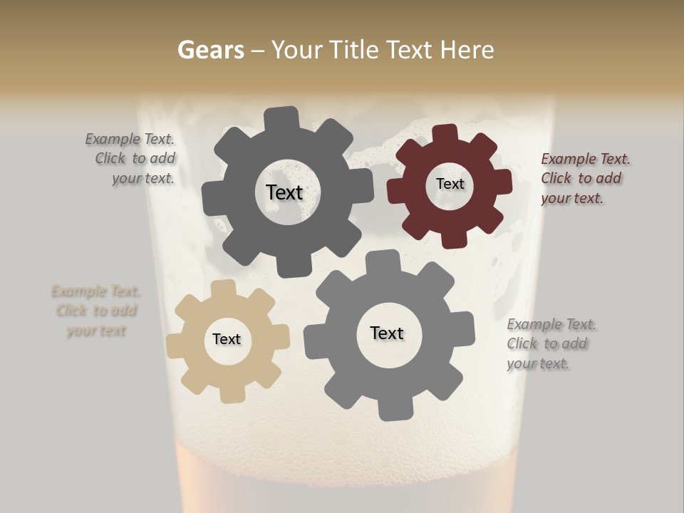 Transparent Beer Yellow PowerPoint Template