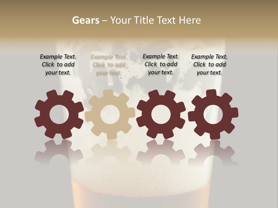 Transparent Beer Yellow PowerPoint Template
