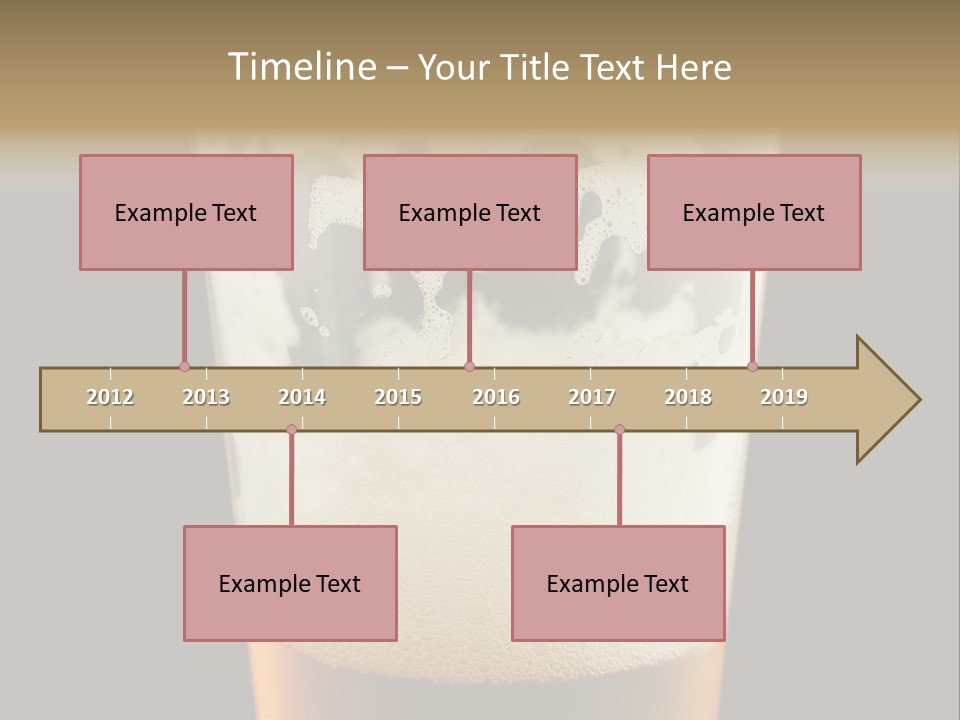 Transparent Beer Yellow PowerPoint Template