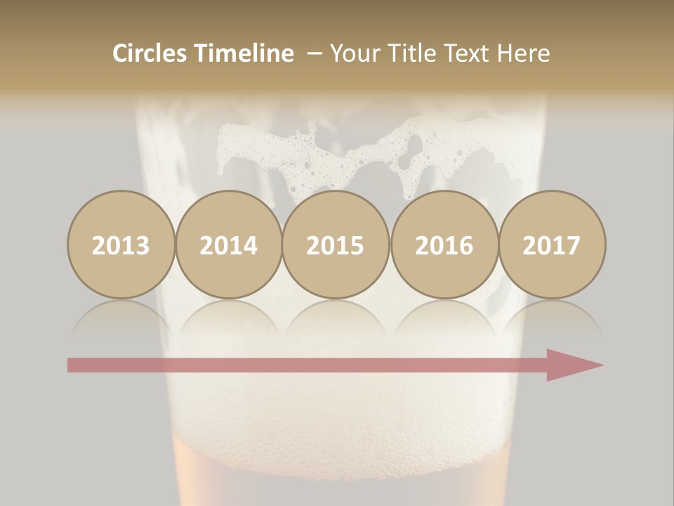 Transparent Beer Yellow PowerPoint Template