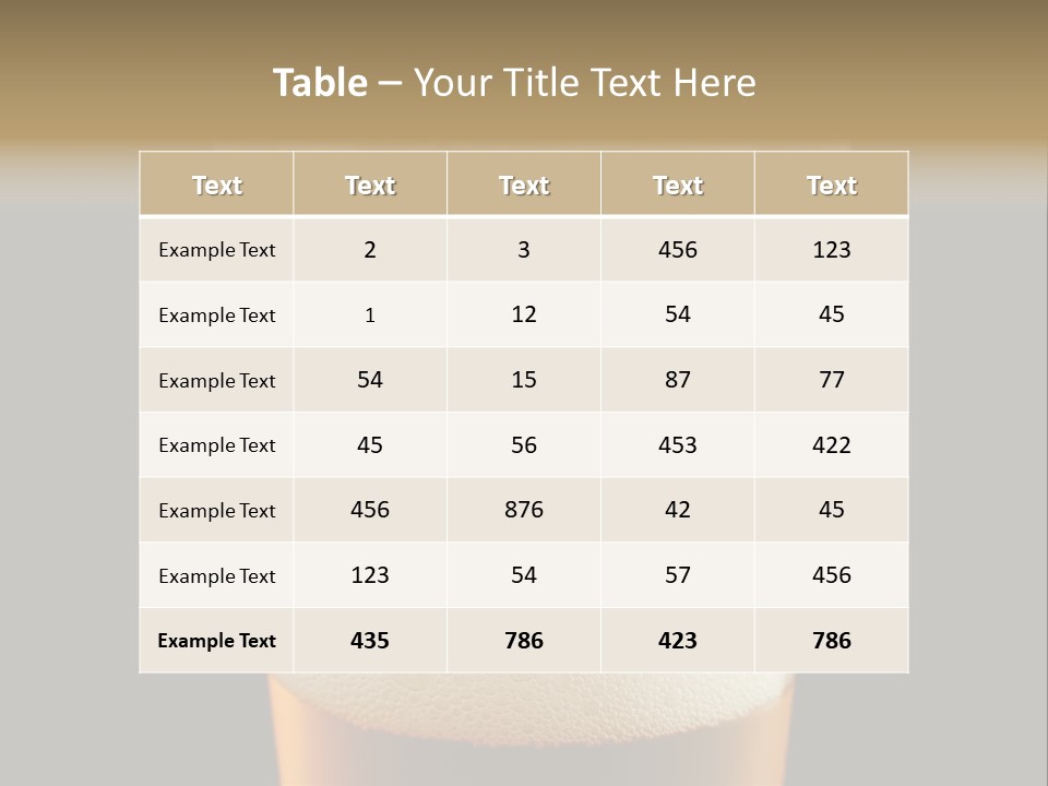 Transparent Beer Yellow PowerPoint Template