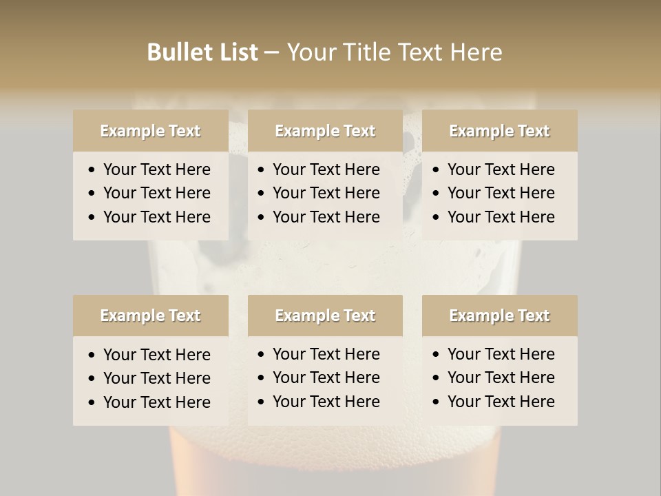 Transparent Beer Yellow PowerPoint Template