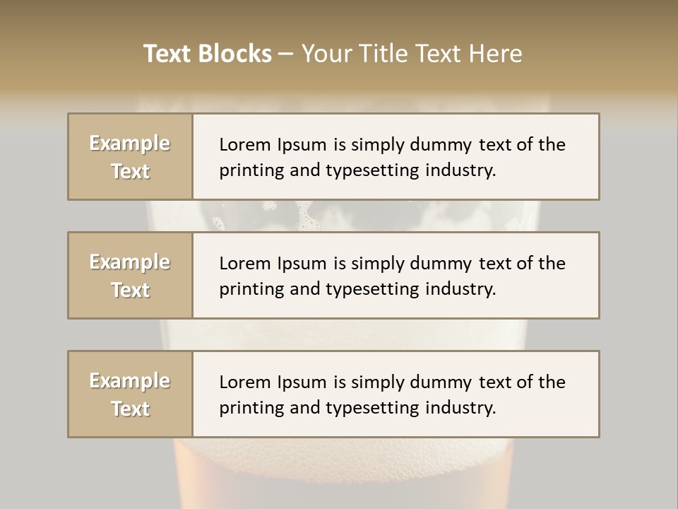 Transparent Beer Yellow PowerPoint Template