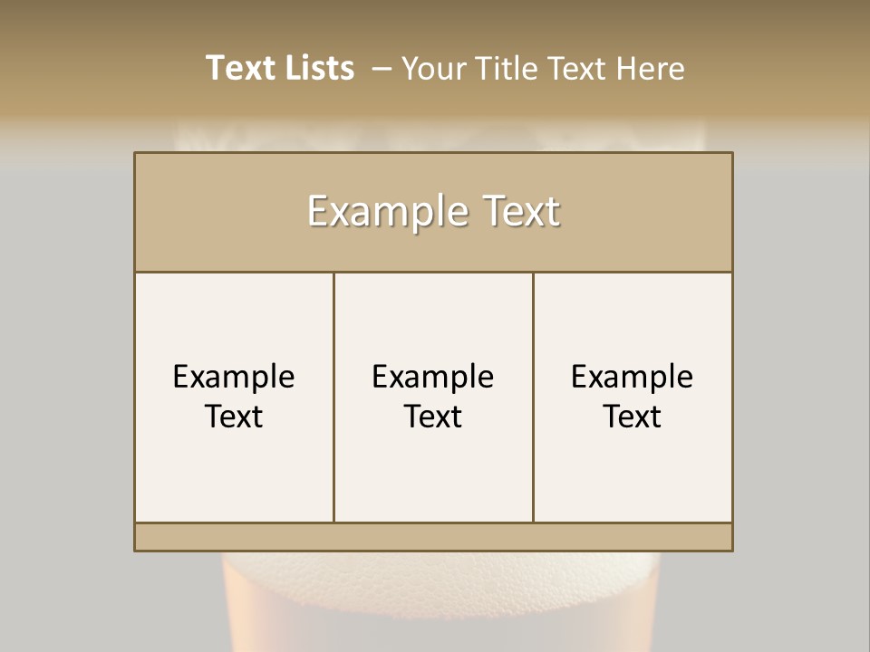 Transparent Beer Yellow PowerPoint Template
