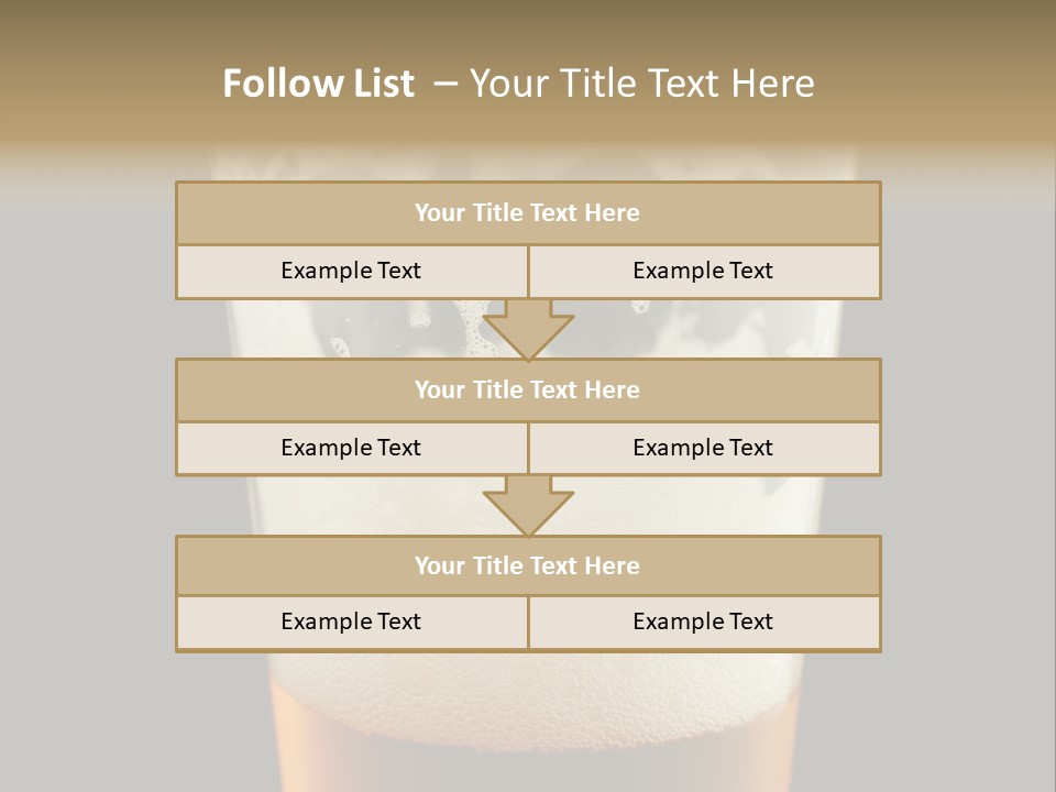 Transparent Beer Yellow PowerPoint Template