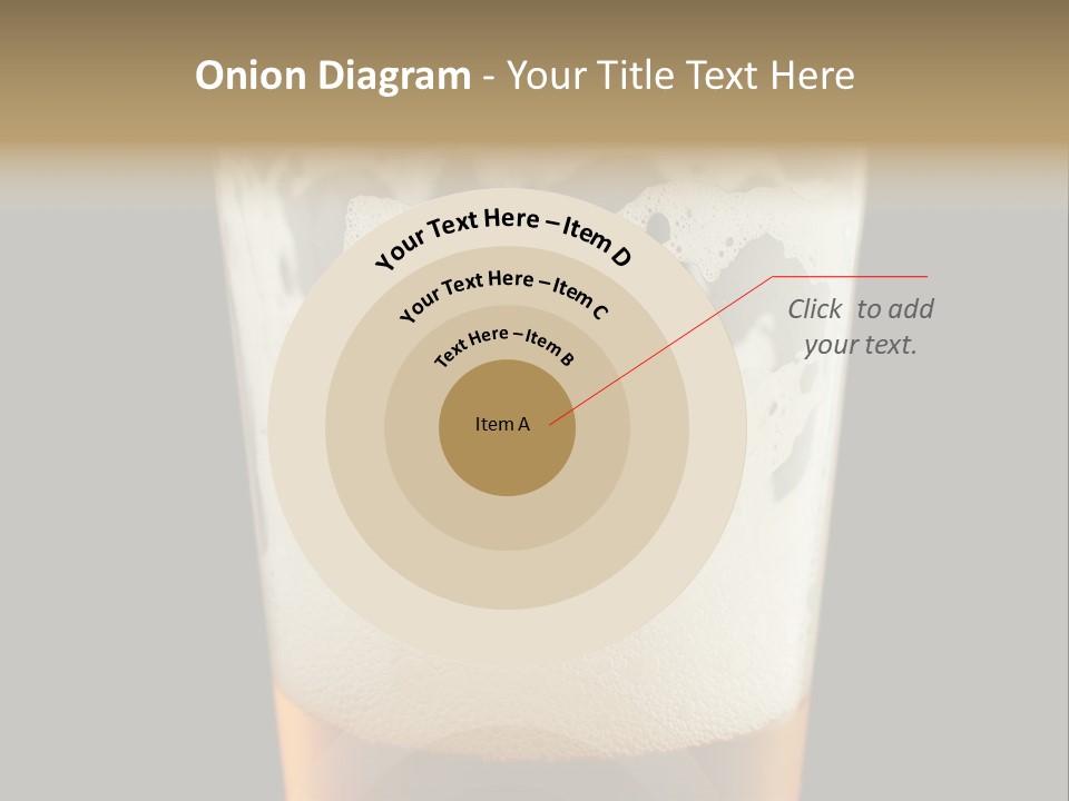 Transparent Beer Yellow PowerPoint Template