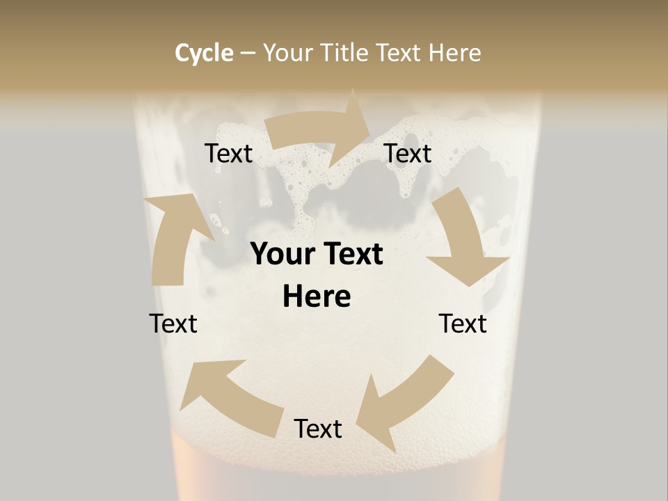 Transparent Beer Yellow PowerPoint Template