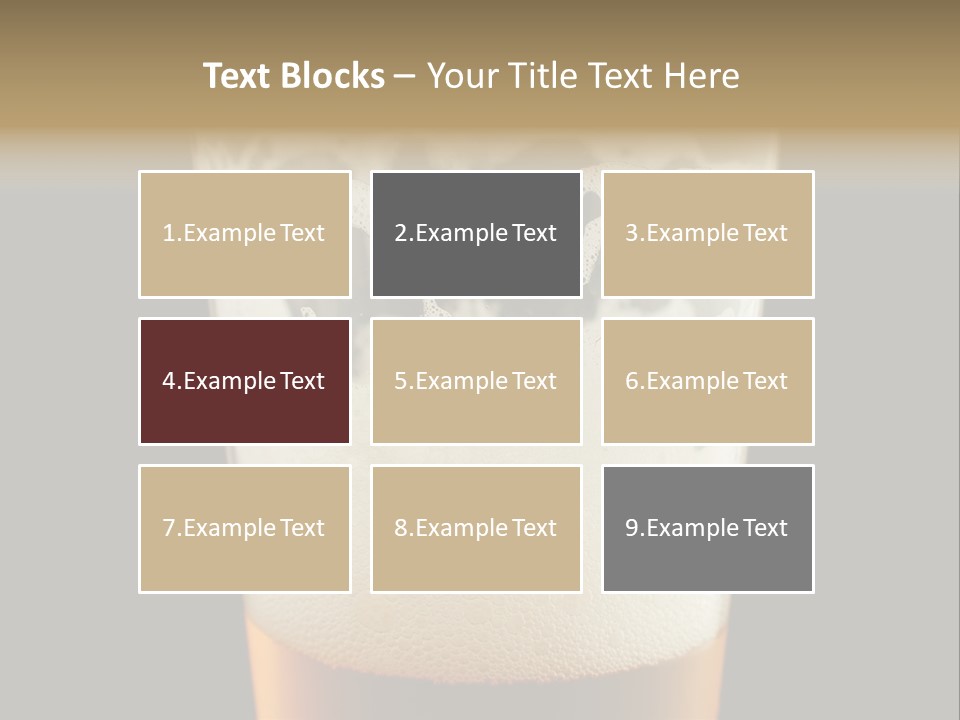 Transparent Beer Yellow PowerPoint Template