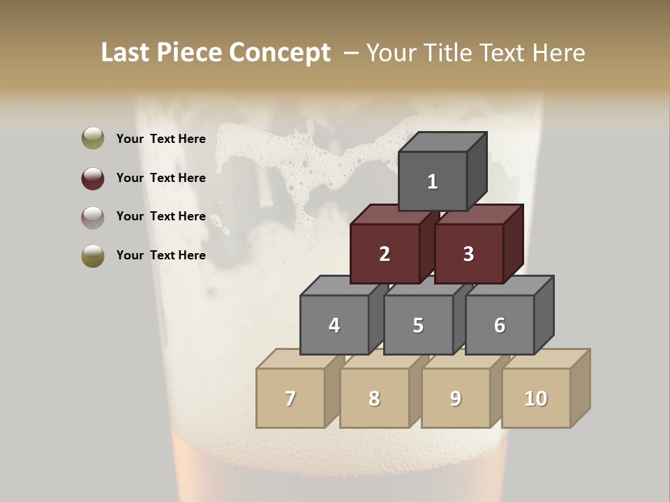 Transparent Beer Yellow PowerPoint Template