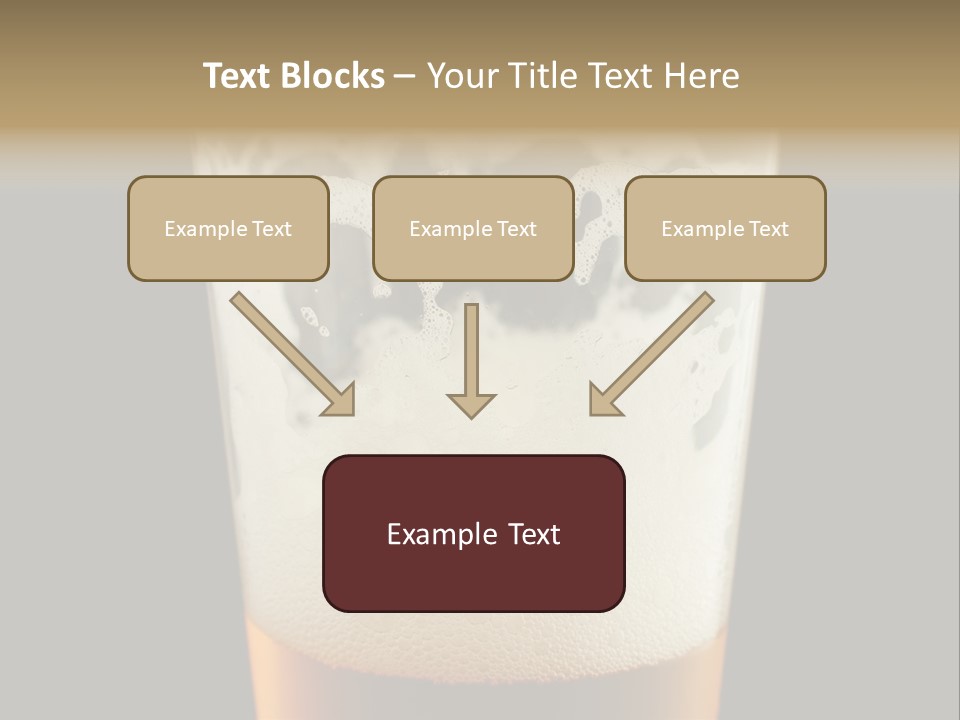 Transparent Beer Yellow PowerPoint Template