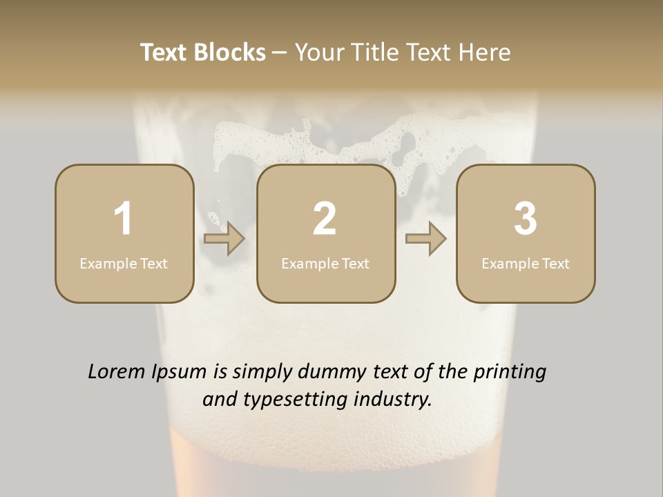 Transparent Beer Yellow PowerPoint Template