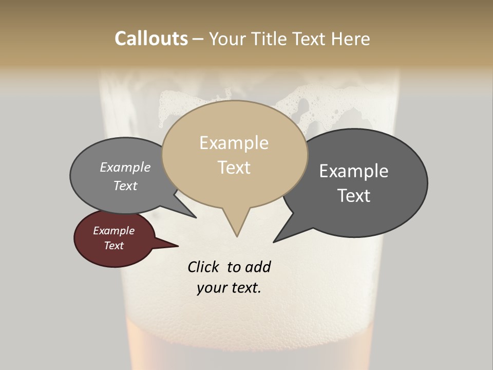 Transparent Beer Yellow PowerPoint Template