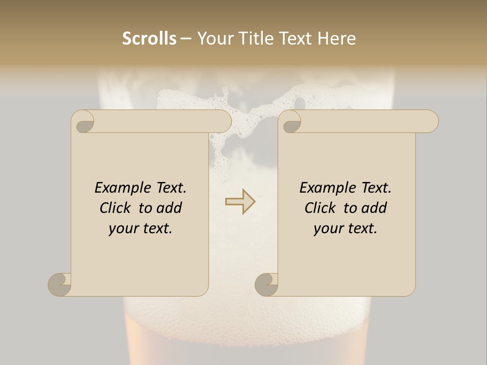 Transparent Beer Yellow PowerPoint Template