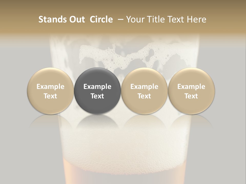 Transparent Beer Yellow PowerPoint Template