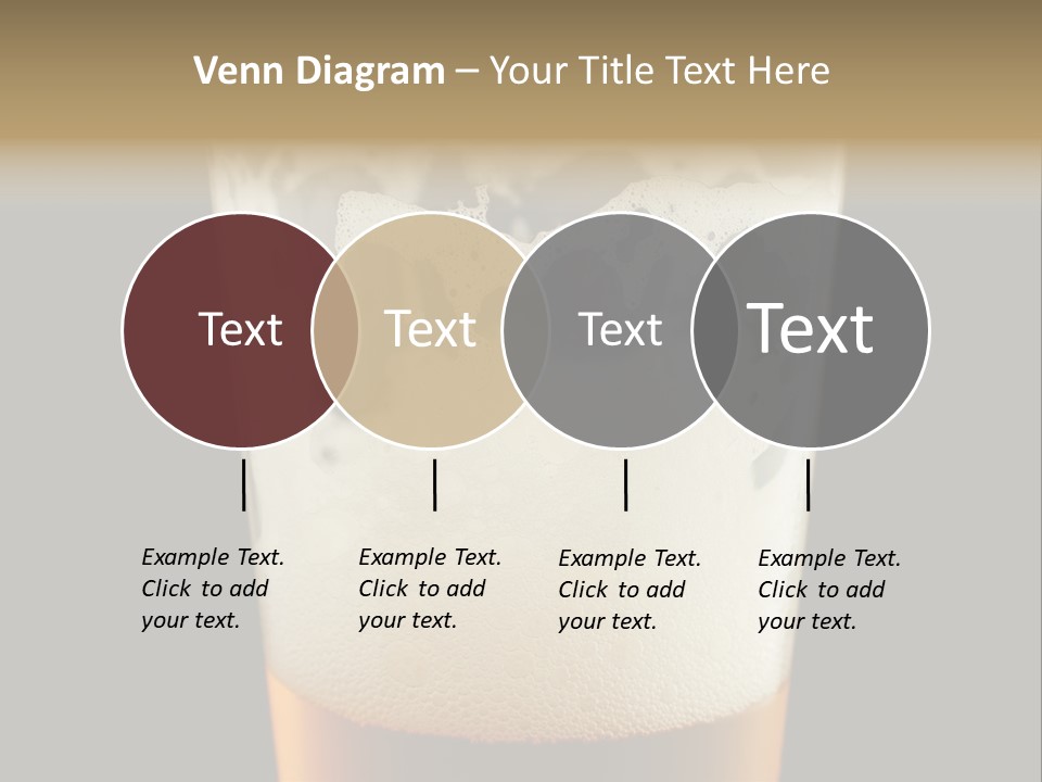 Transparent Beer Yellow PowerPoint Template