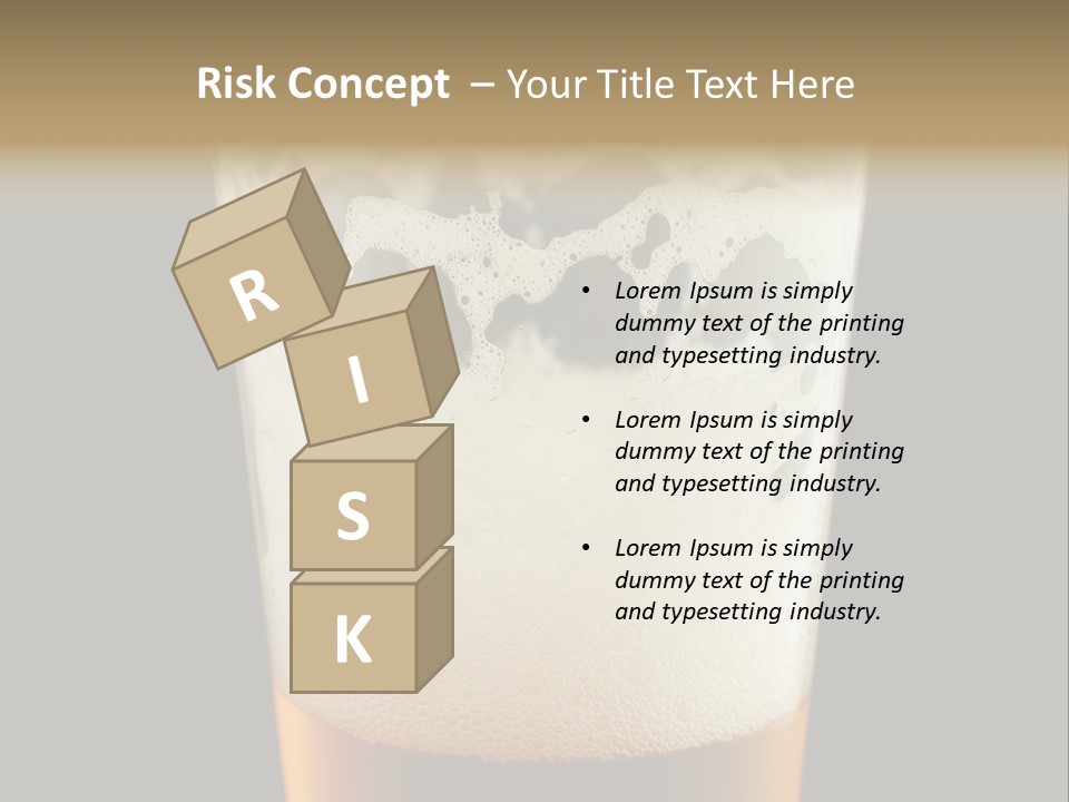 Transparent Beer Yellow PowerPoint Template