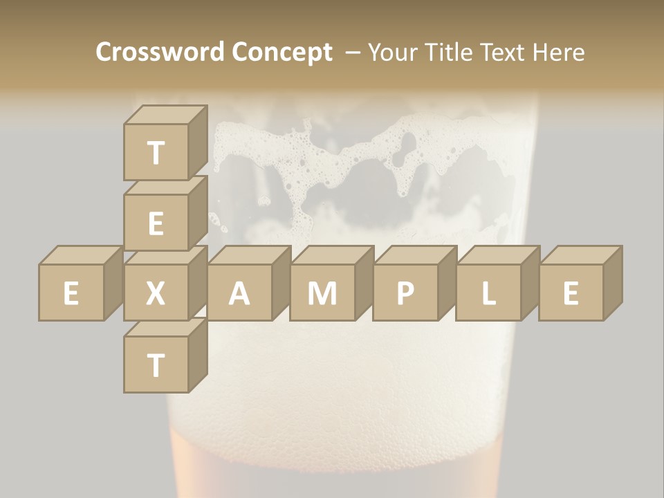 Transparent Beer Yellow PowerPoint Template