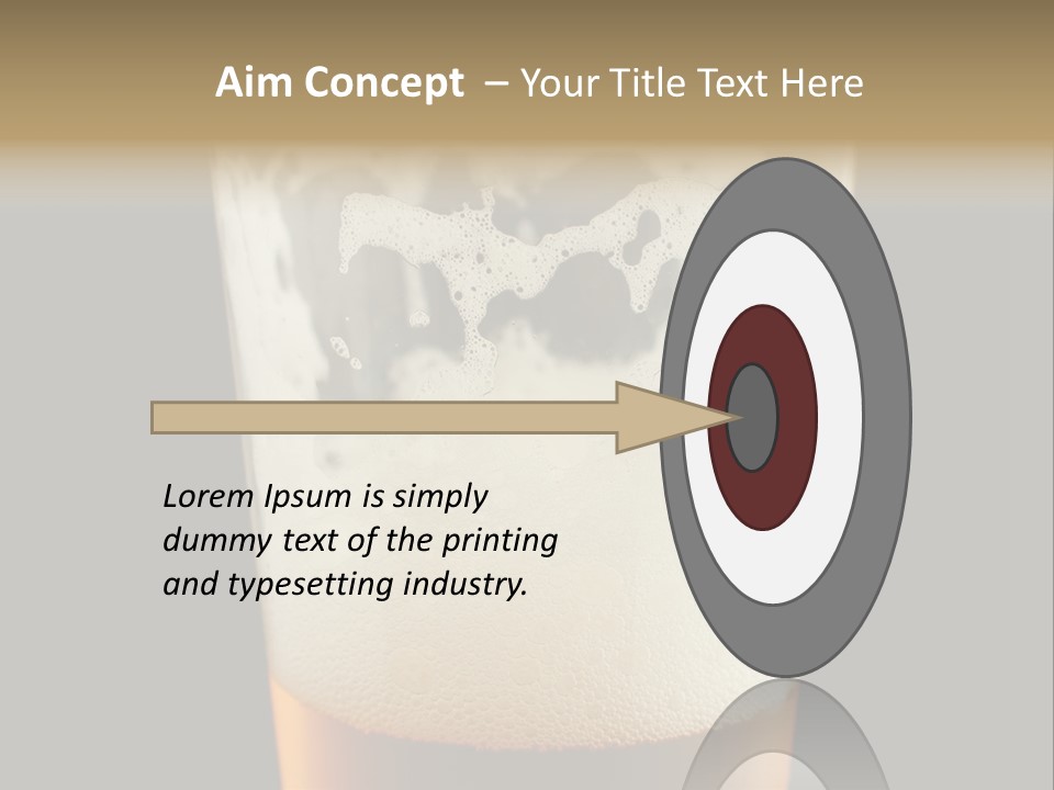 Transparent Beer Yellow PowerPoint Template