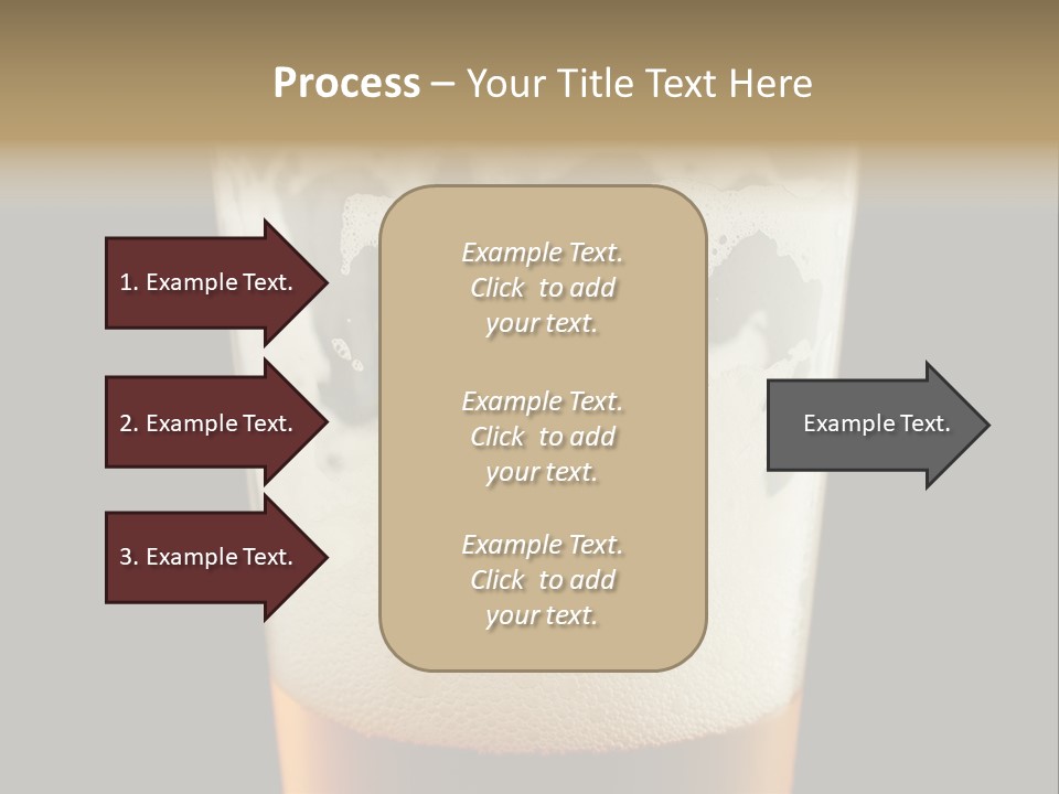 Transparent Beer Yellow PowerPoint Template