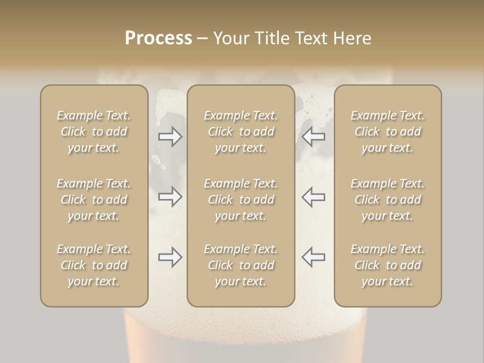 Transparent Beer Yellow PowerPoint Template