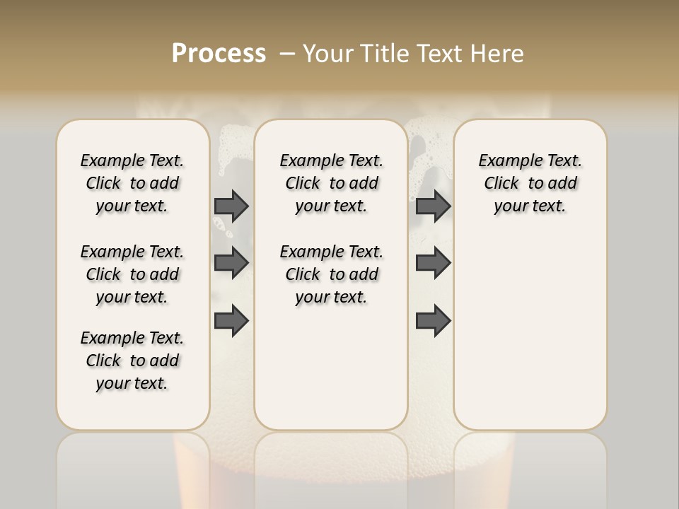 Transparent Beer Yellow PowerPoint Template