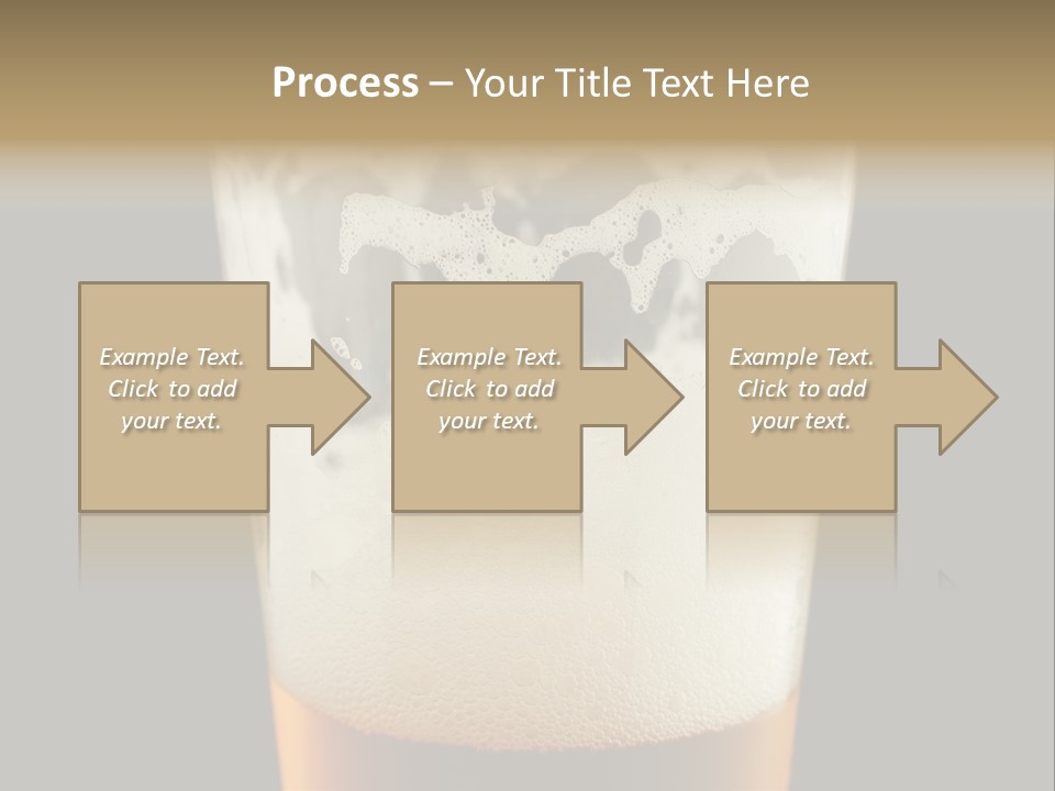 Transparent Beer Yellow PowerPoint Template