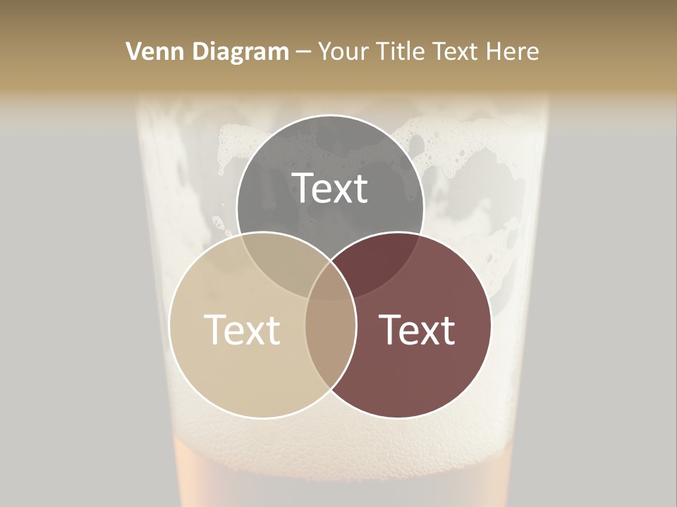 Transparent Beer Yellow PowerPoint Template