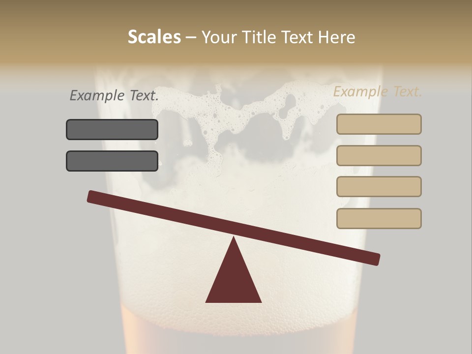 Transparent Beer Yellow PowerPoint Template