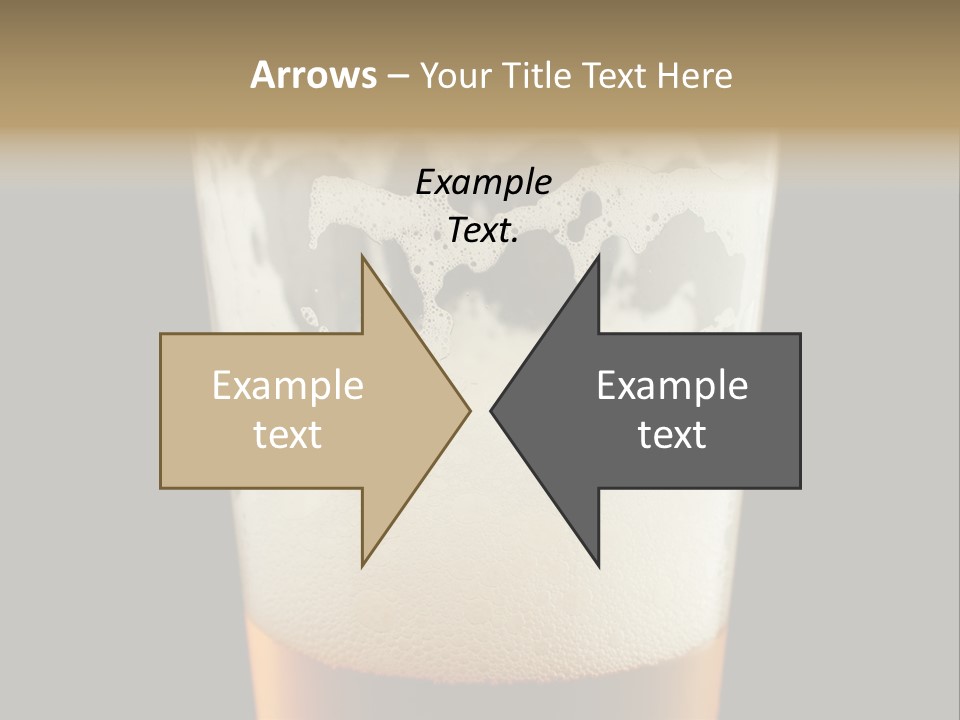 Transparent Beer Yellow PowerPoint Template