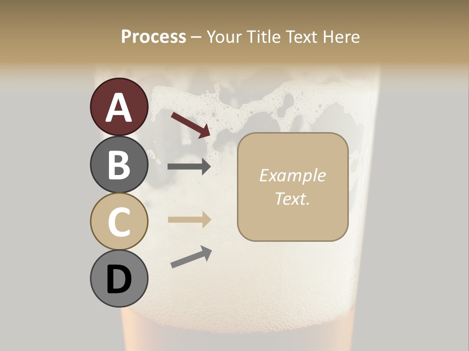 Transparent Beer Yellow PowerPoint Template