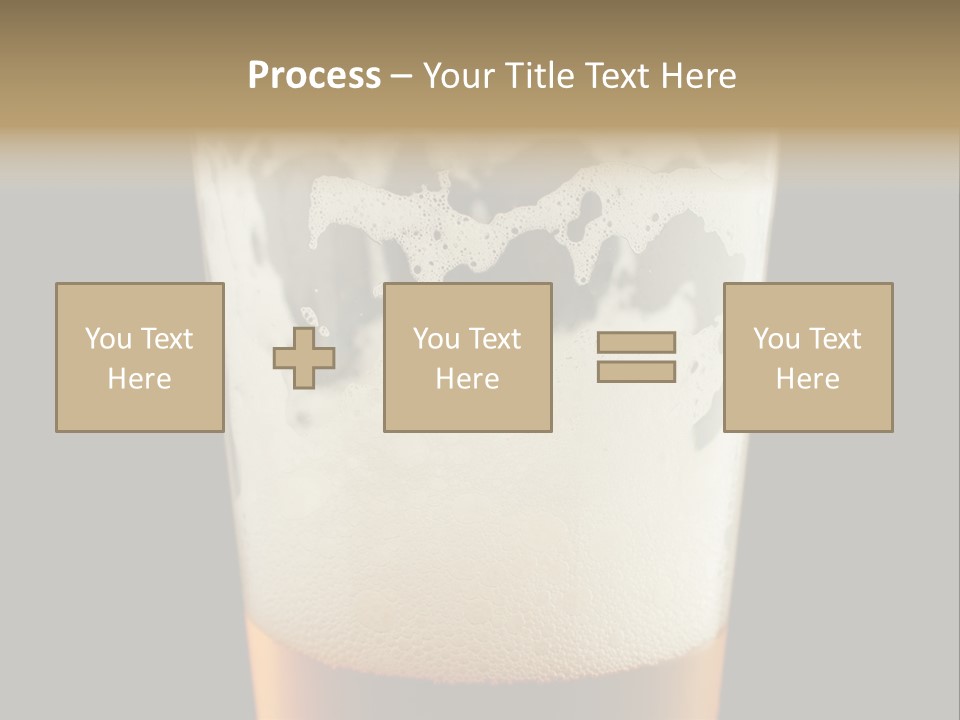Transparent Beer Yellow PowerPoint Template