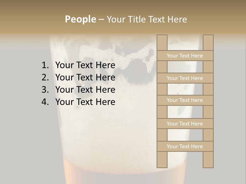 Transparent Beer Yellow PowerPoint Template