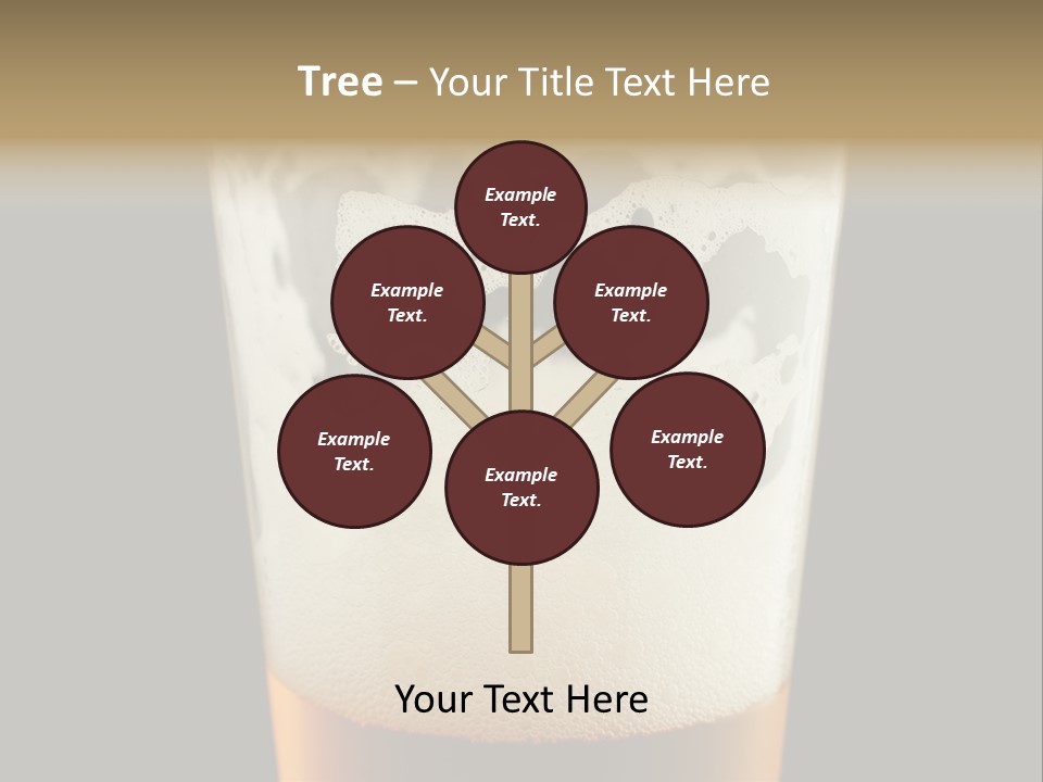 Transparent Beer Yellow PowerPoint Template