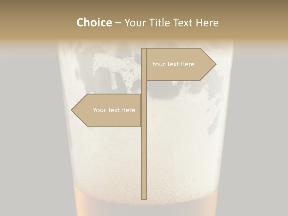 Transparent Beer Yellow PowerPoint Template