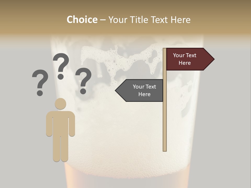 Transparent Beer Yellow PowerPoint Template
