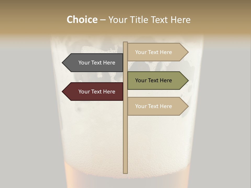 Transparent Beer Yellow PowerPoint Template