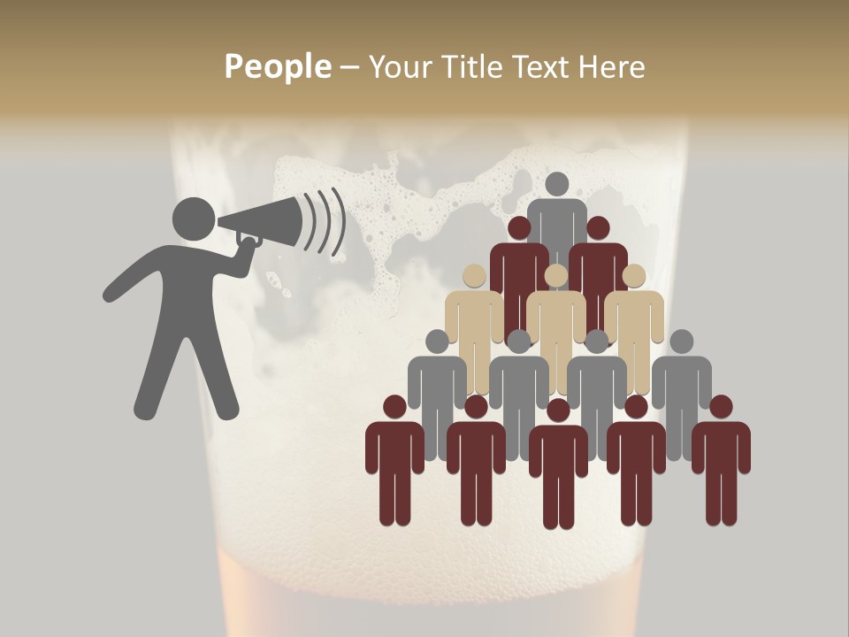 Transparent Beer Yellow PowerPoint Template