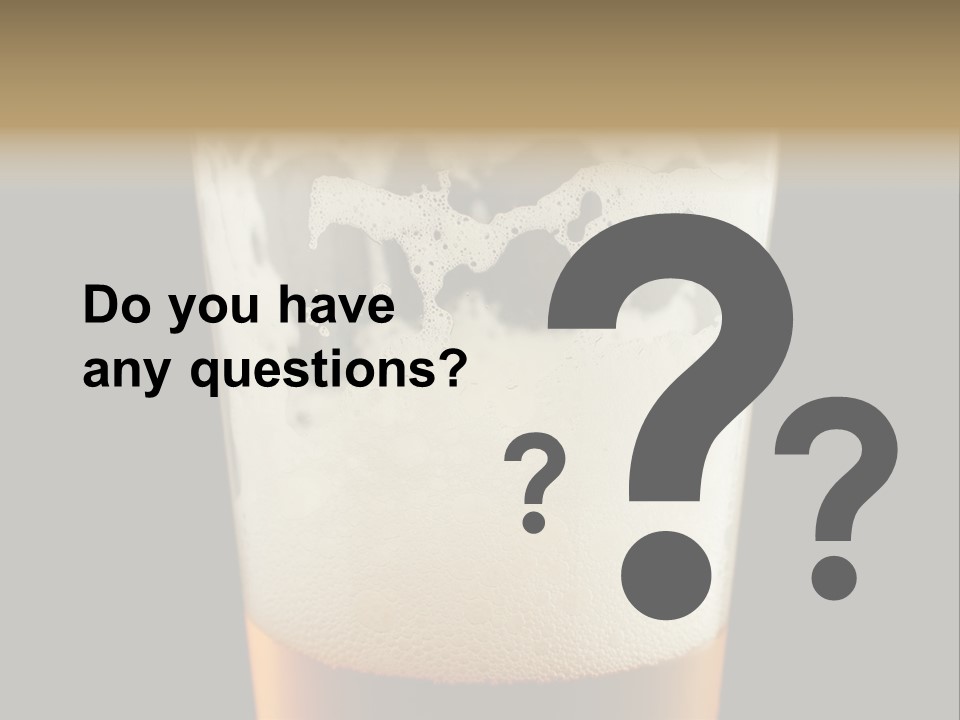 Transparent Beer Yellow PowerPoint Template