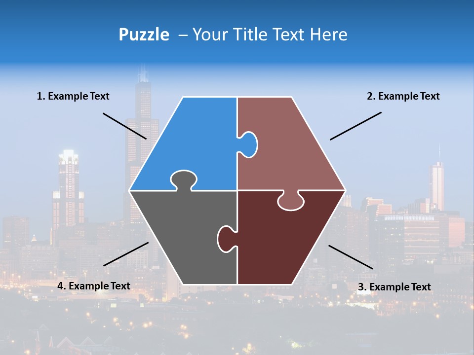 Midwest Usa Sky Cityscape PowerPoint Template